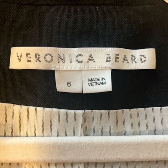 Veronica Beard Girard Linen Blend Crop Jacket in Black size 6 NWT $598 - Picture 8 of 8